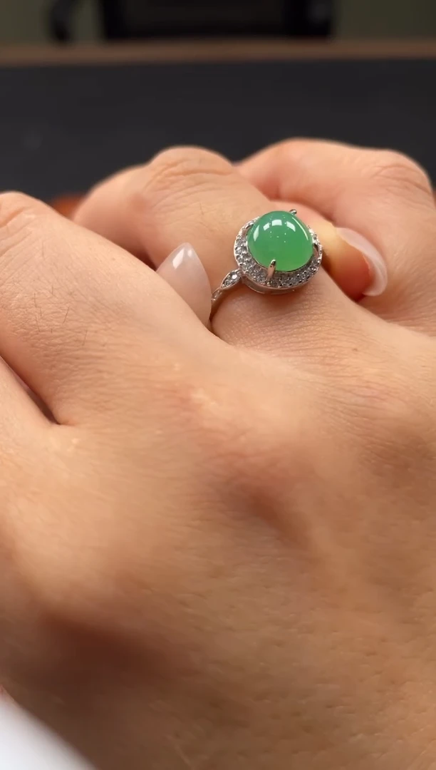 【闪购商品】定制翡翠银S925镶嵌08-28HDJT0062768