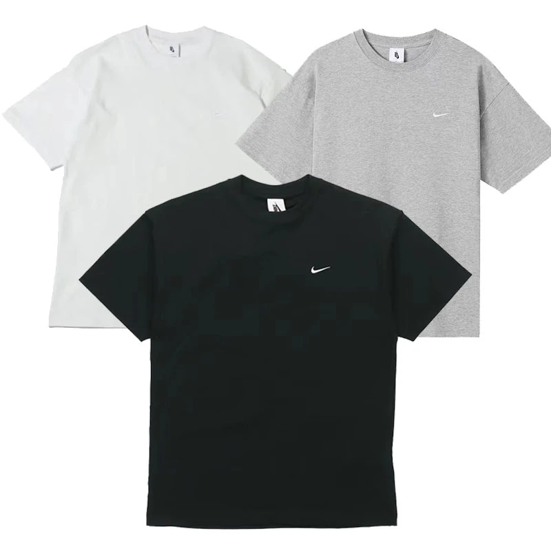 NIKE耐克 LAB LOGO刺绣男子基础款经典宽松运动休闲短袖T恤DA0321