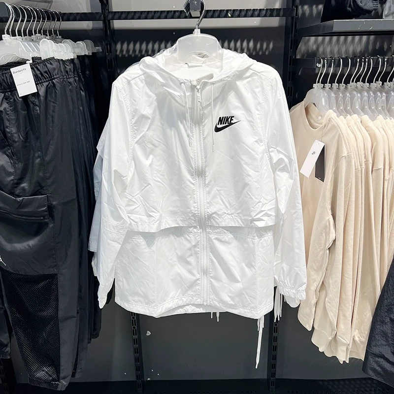 耐克Nike 风行者薄款防风拉链连帽女子外套夹克AJ2982