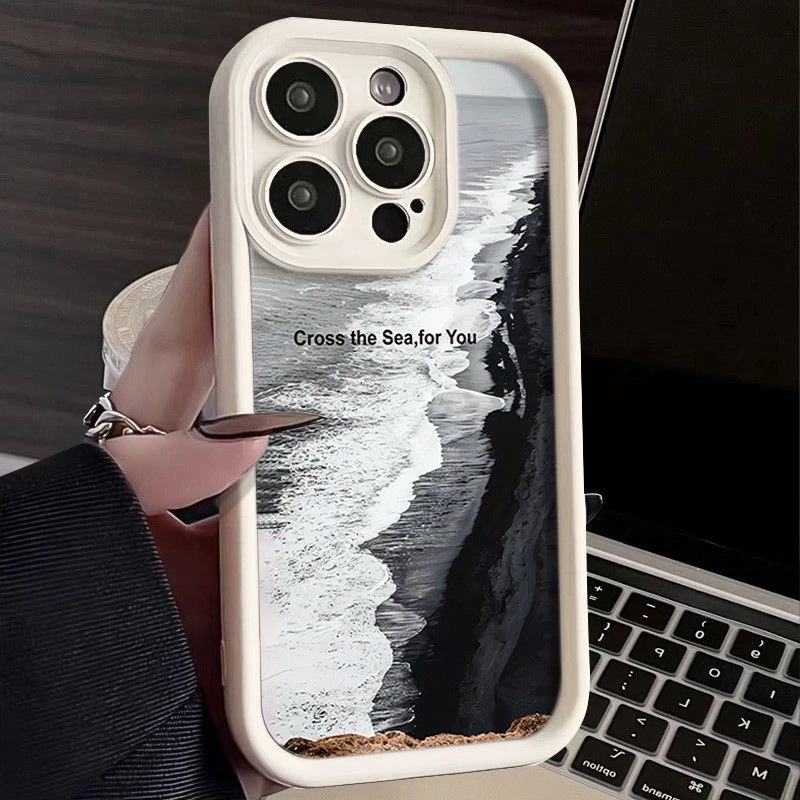 海洋浪花适用iPhone15promax/14手机壳13女12华为/vivo/小米/oppo