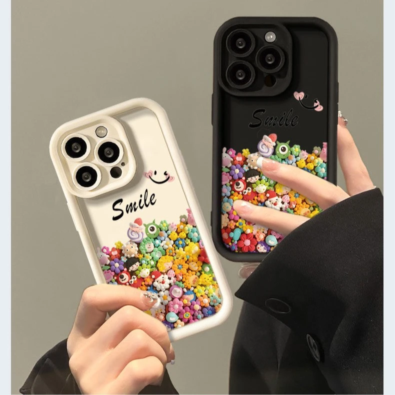 笑脸玩偶适用iPhone15promax/14手机壳13女12华为/vivo/小米/oppo