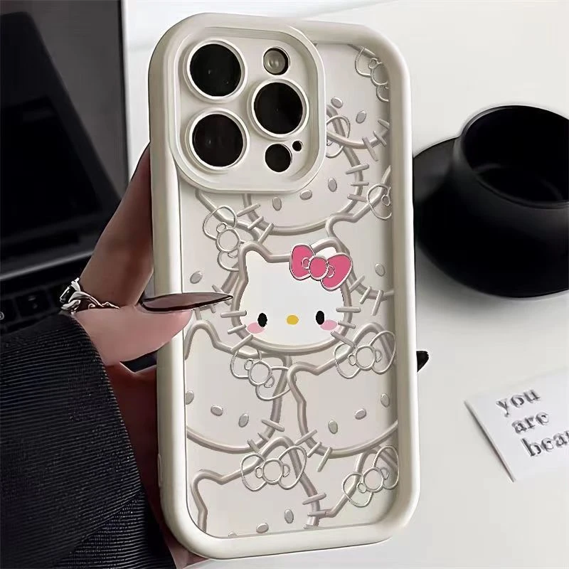 银线kt猫适用iPhone15promax/14手机壳13女12华为/vivo/小米/oppo