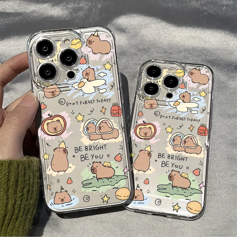 小水豚适用iPhone15promax/14手机壳13女12华为/vivo/小米/oppo