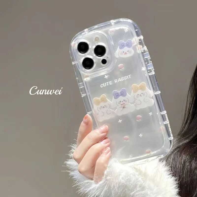 三只小兔适用iPhone15promax/14手机壳13女12华为/vivo/小米/oppo