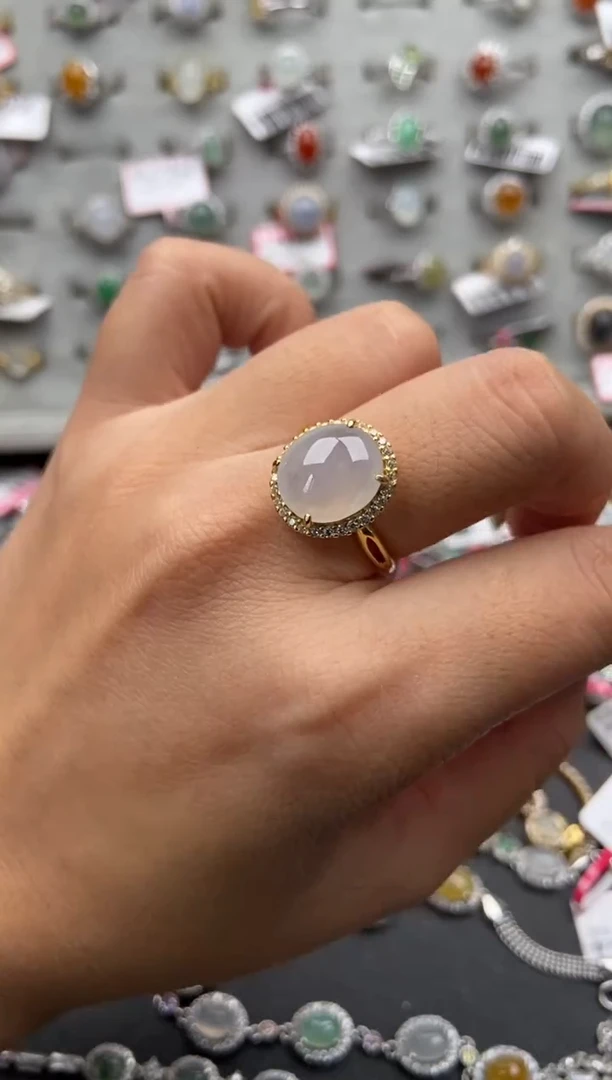 【闪购商品】翡翠戒指银S925镶嵌55555--1