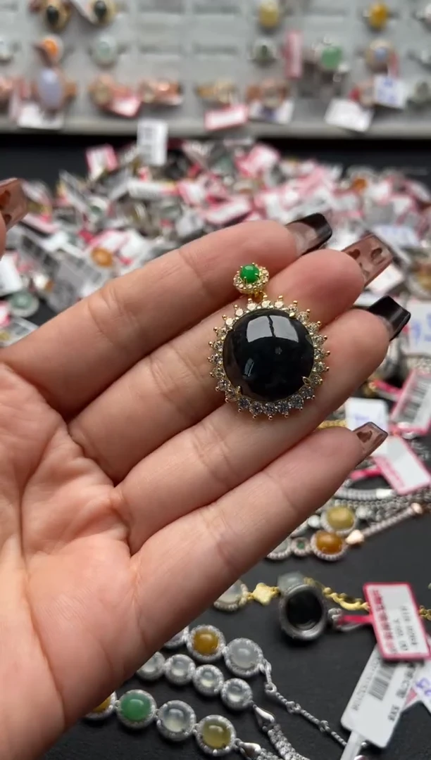 【闪购商品】翡翠戒指银S925镶嵌33333----7