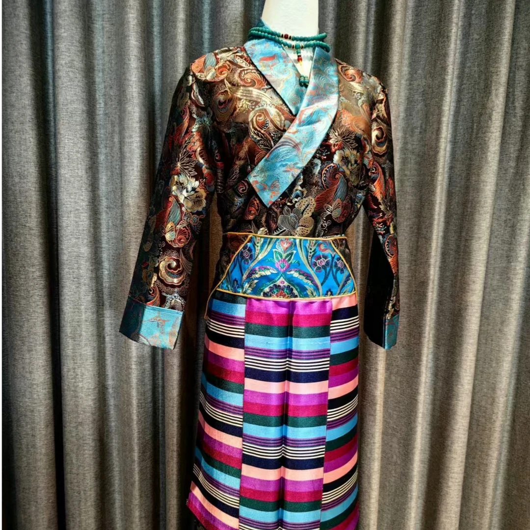 新款优雅气质高档提花面料连衣裙长裙博拉-YANGKYE轻奢藏服