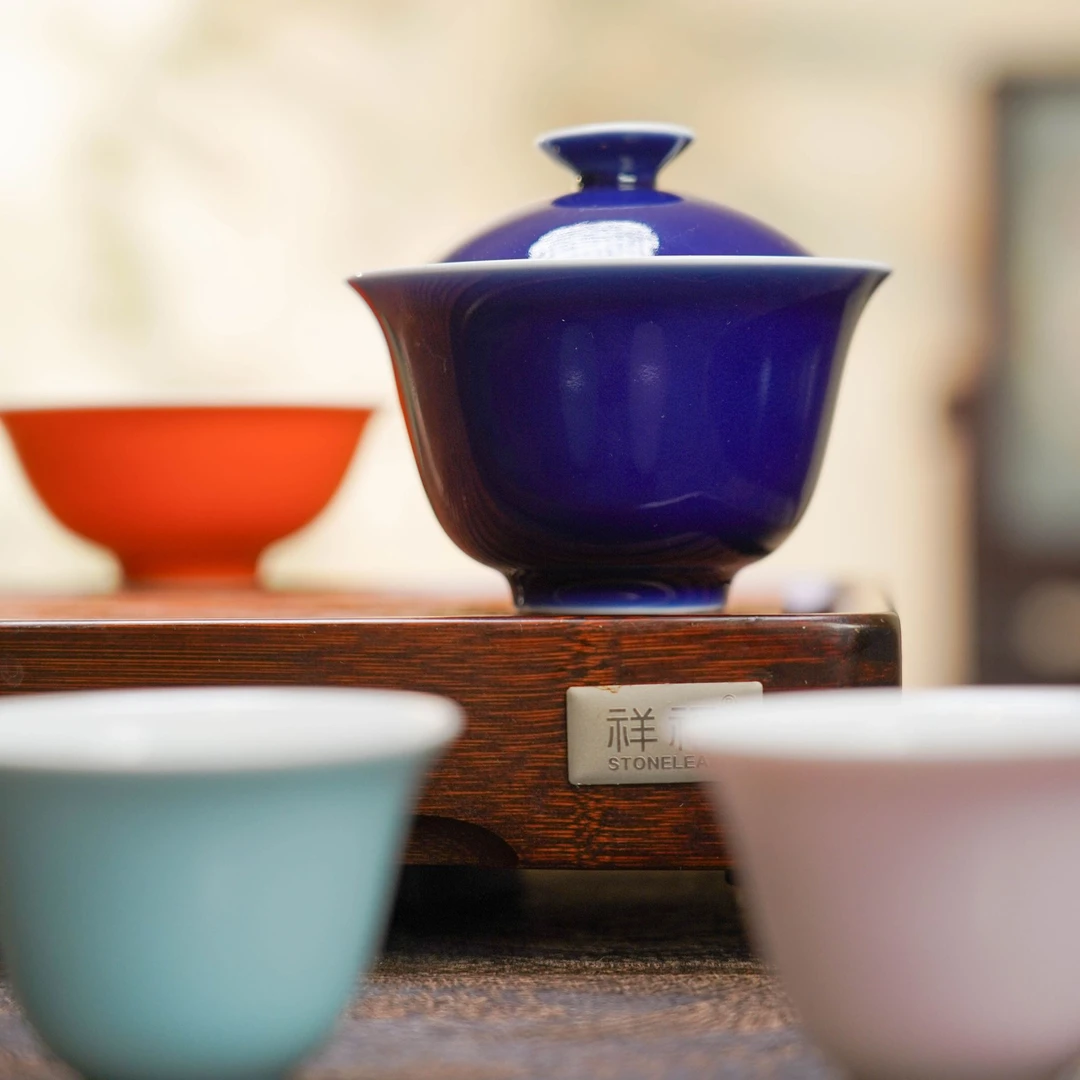 宝瓷林高温颜色釉一盖三杯套组