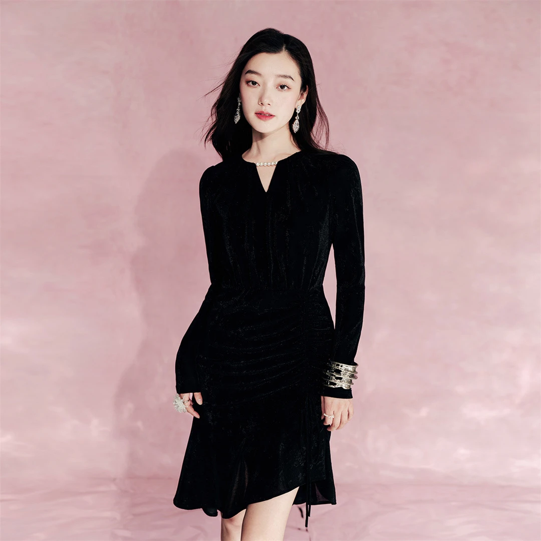 【媛媛女王专享】EVA OUXIU/伊华欧秀连衣裙43WAQ5133