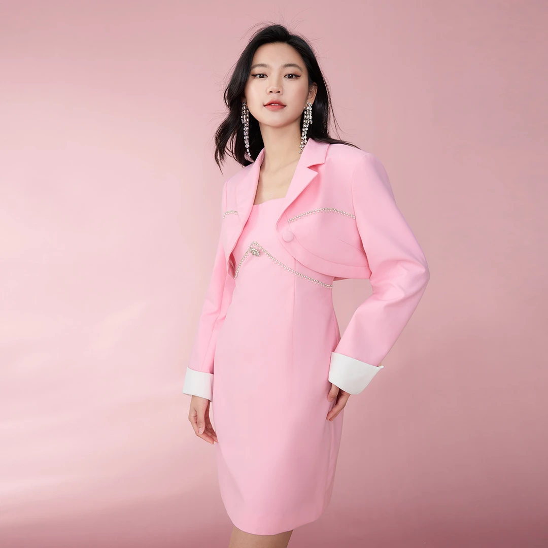 【高高甄选】EVA OUXIU/伊华欧秀连衣裙套装43WAQ4979