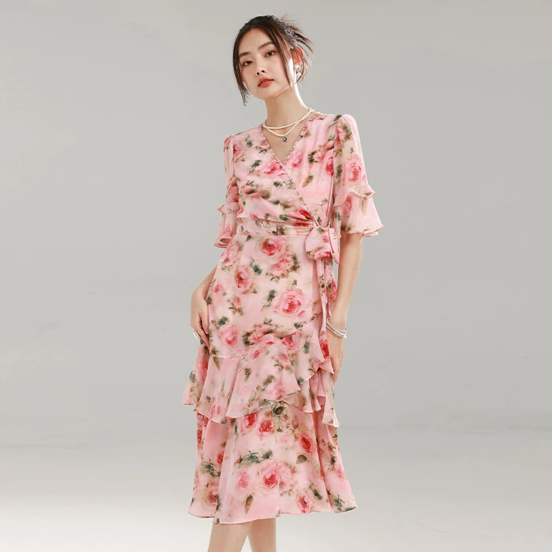 【品牌福利】EVA OUXIU/伊华欧秀气质宽松连衣裙 42KAQ5027