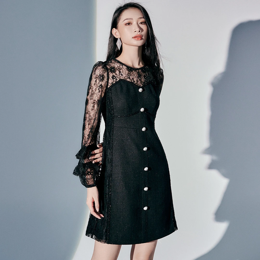 【小铃铛专享】EVA OUXIU/伊华欧秀连衣裙33KAQ3830