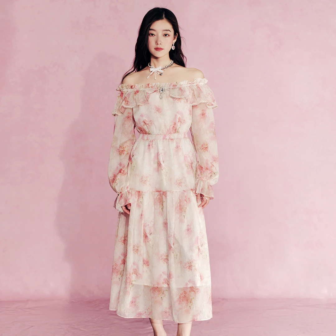 【媛媛女王专享】EVA OUXIU/伊华欧秀度假连衣裙43KAQ4870