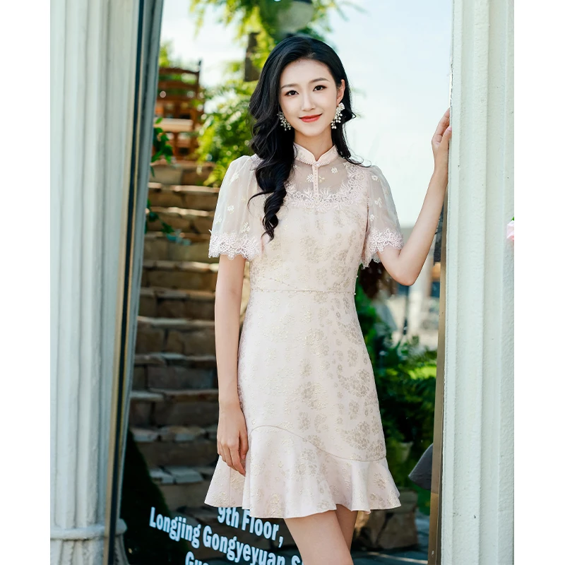 【粉丝专属】EVA OUXIU/伊华欧秀连衣裙42WAQ4860