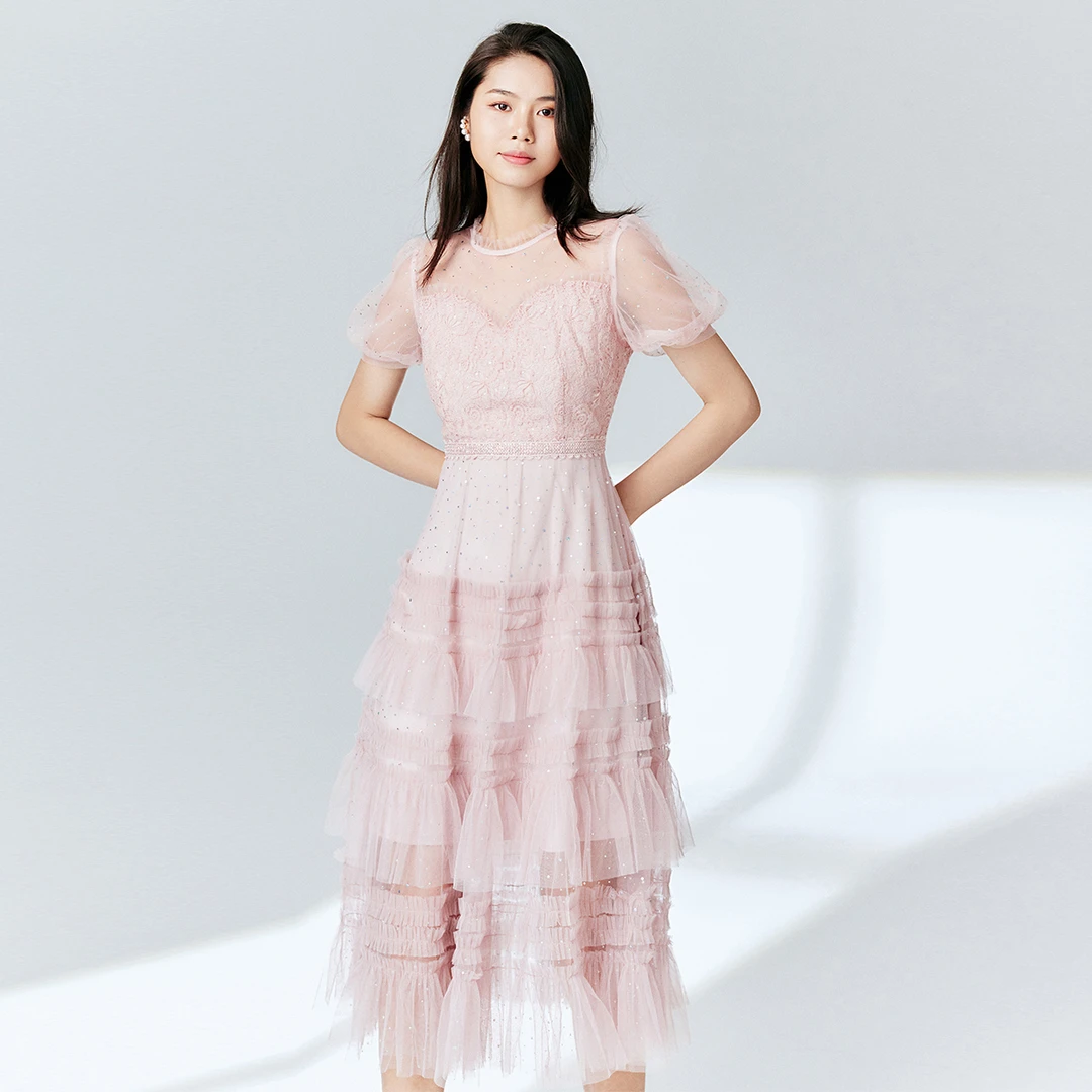 EVA OUXIU/伊华欧秀连衣裙32WAQ3098