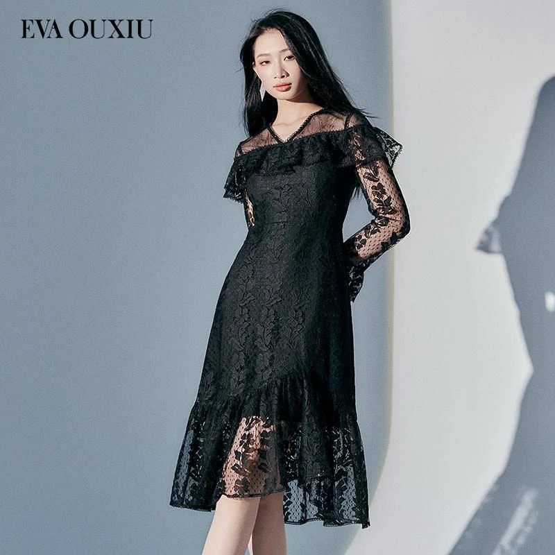 【媛媛女王专享】EVA OUXIU/伊华欧秀连衣裙33KAQ3814
