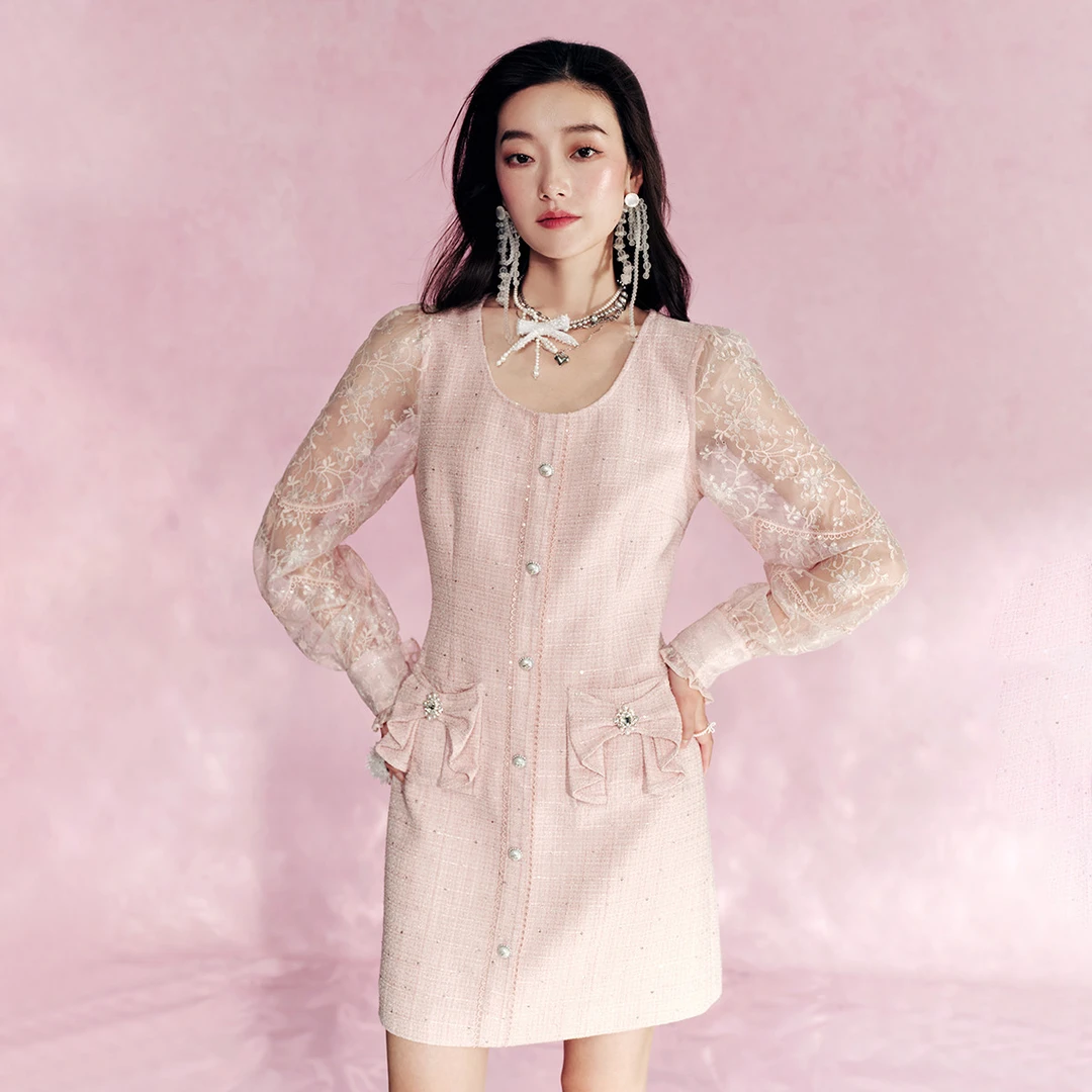 【诗语专属】EVA OUXIU/伊华欧秀连衣裙45KAQ5068