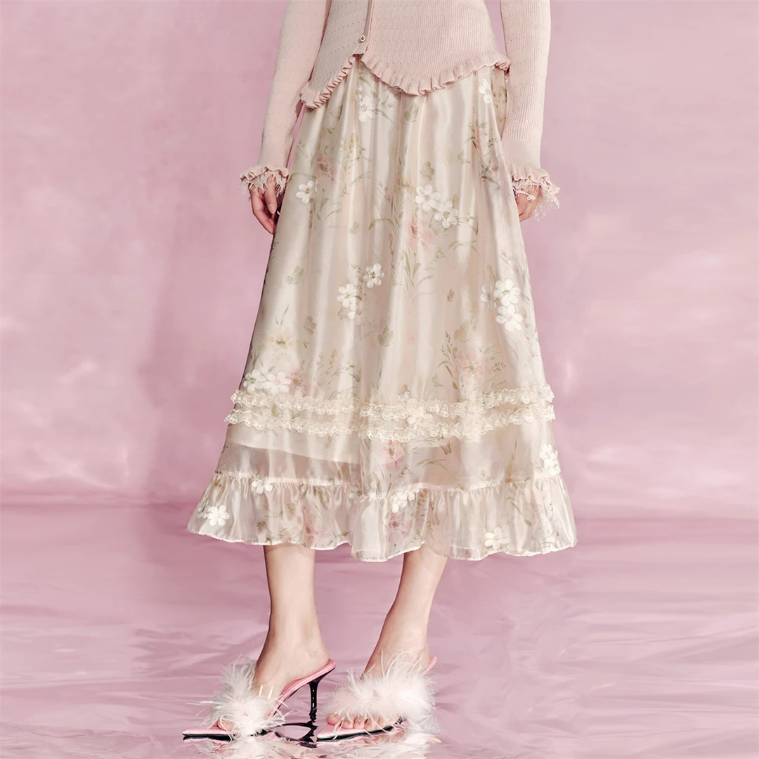 【达人专属】EVA OUXIU/伊华欧秀半身裙43WAQ5034