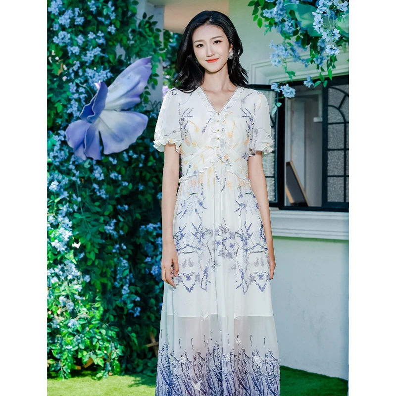 【唐长老】EVA OUXIU/伊华欧秀连衣裙42KAQ4766