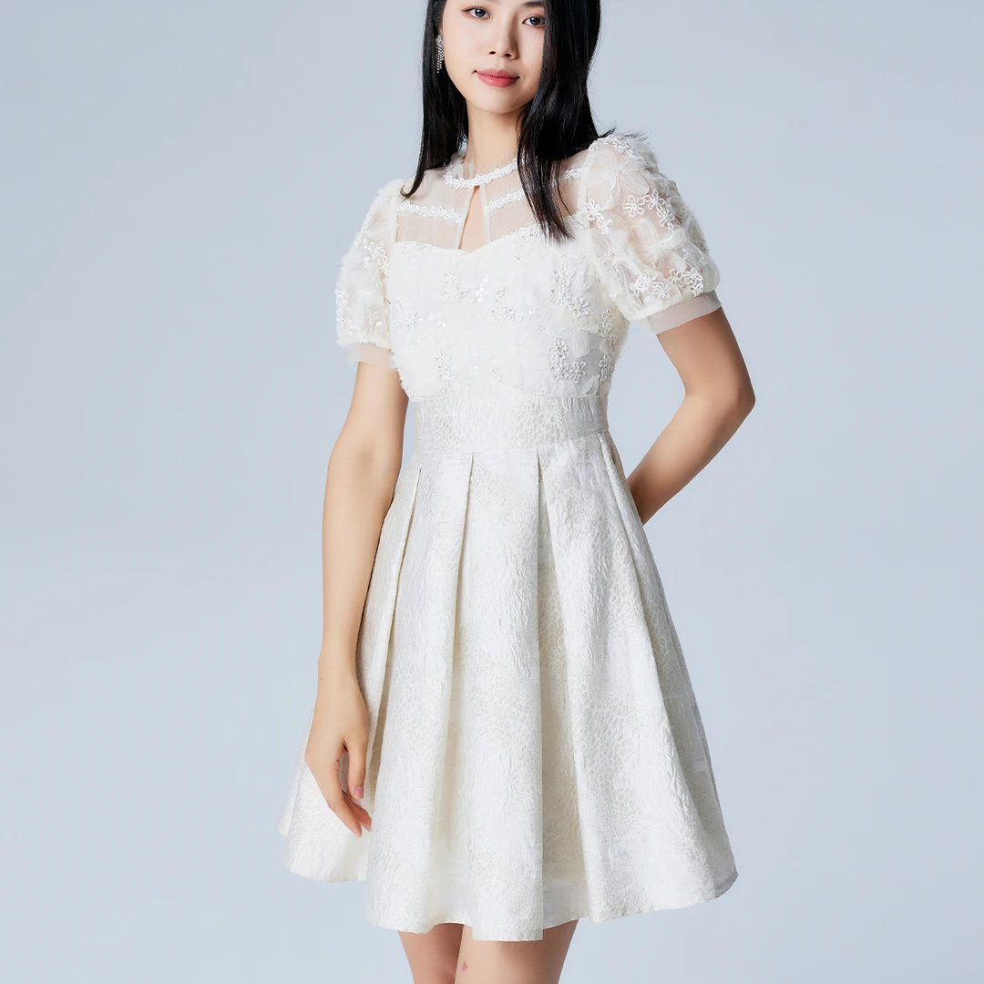 【诗语专属】EVA OUXIU/伊华欧秀连衣裙32WAQ3476