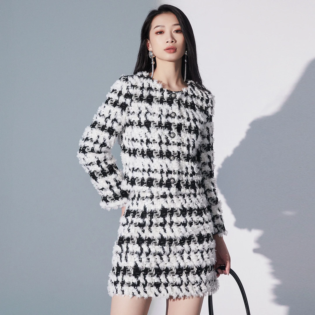 【高高甄选】EVA OUXIU/伊华欧秀小香风套装41WTZ4318