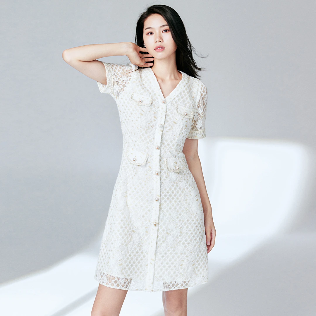 【欧莉专享】EVA OUXIU/伊华欧秀连衣裙32KAQ3500