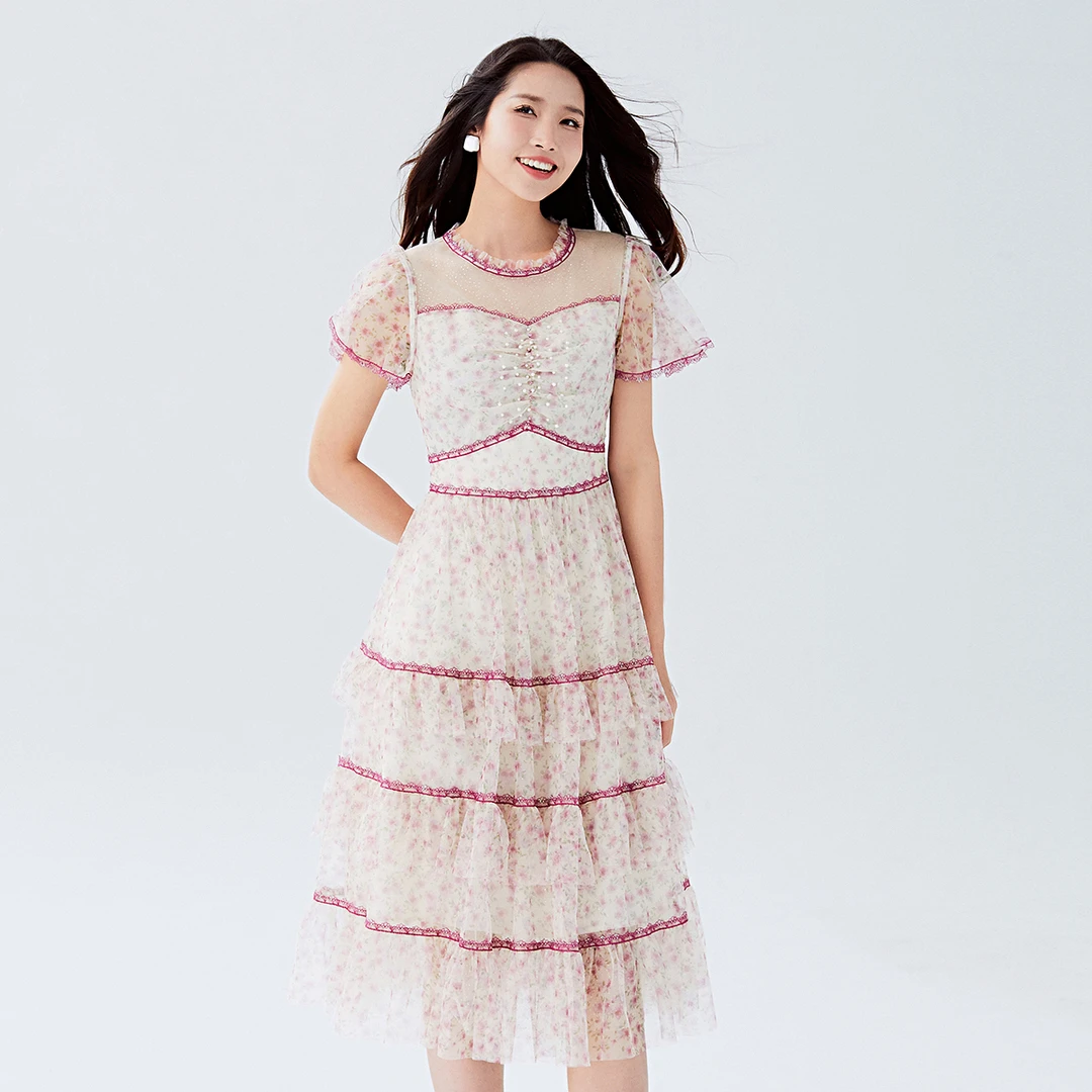 【安雅专属】EVA OUXIU/伊华欧秀连衣裙32WAQ3305