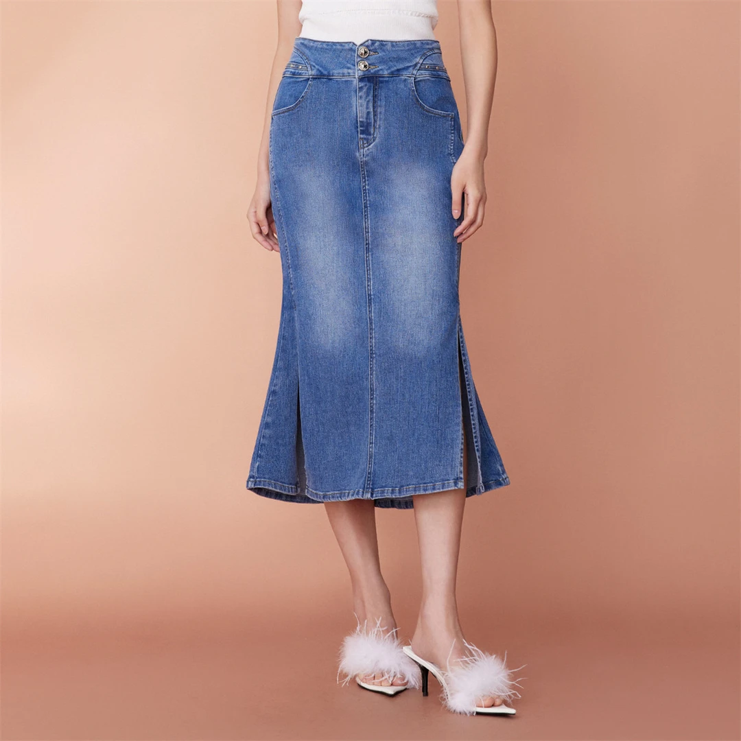 【粉丝专享】EVA OUXIU/伊华欧秀半身裙E33NQ0649