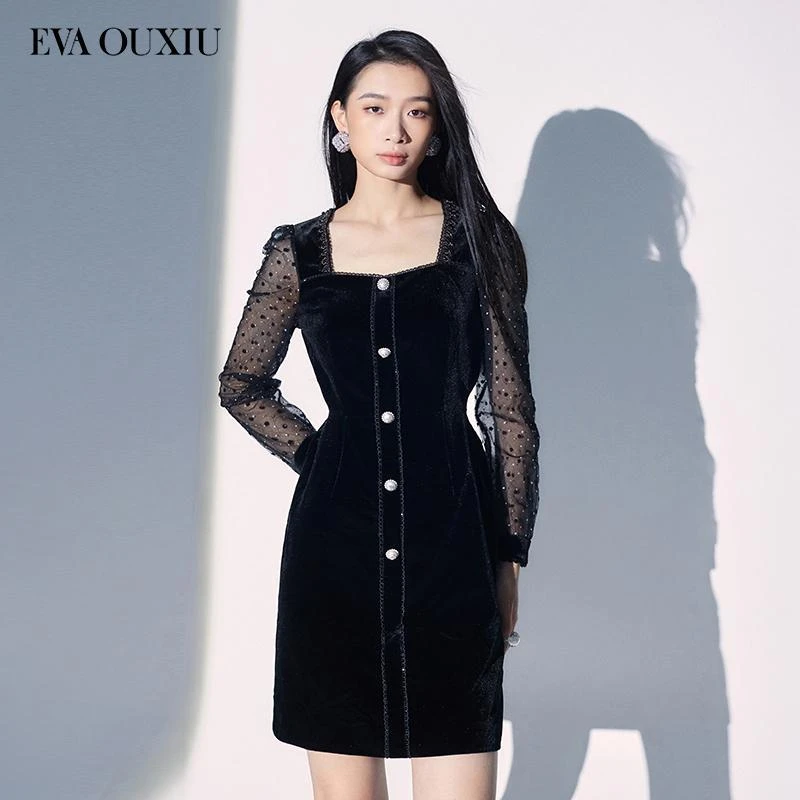 【诗语专属】EVA OUXIU/伊华欧秀连衣裙35KAQ3953