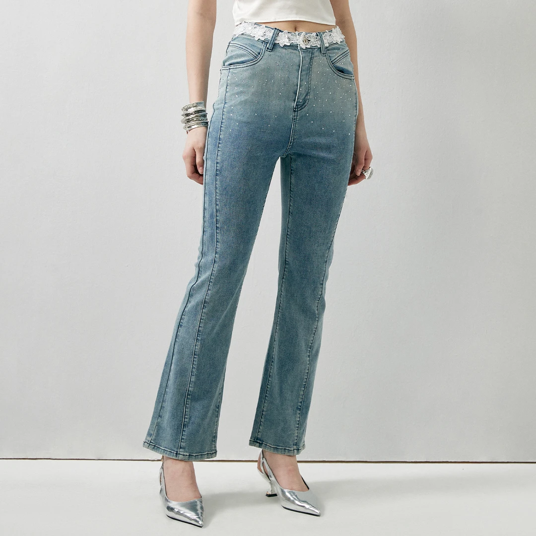 【韩诗诗专属】EVA OUXIU/伊华欧秀牛仔裤42WNK4500