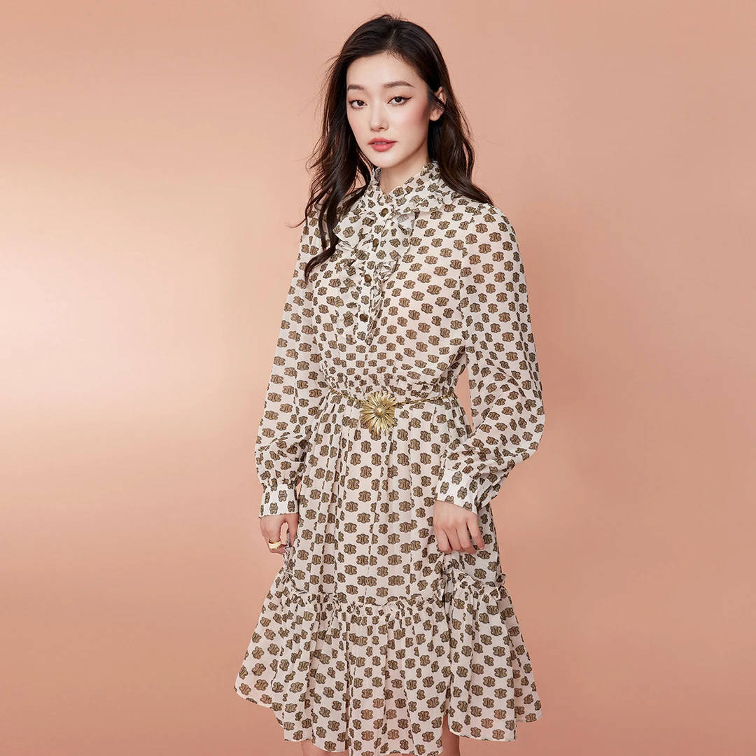 【安雅专属】EVA OUXIU/伊华欧秀连衣裙E33AQ0601