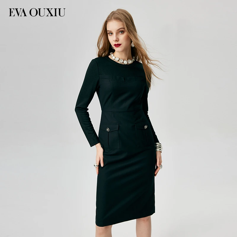【诗语专属】EVA OUXIU/伊华欧秀连衣裙41KAQ4348