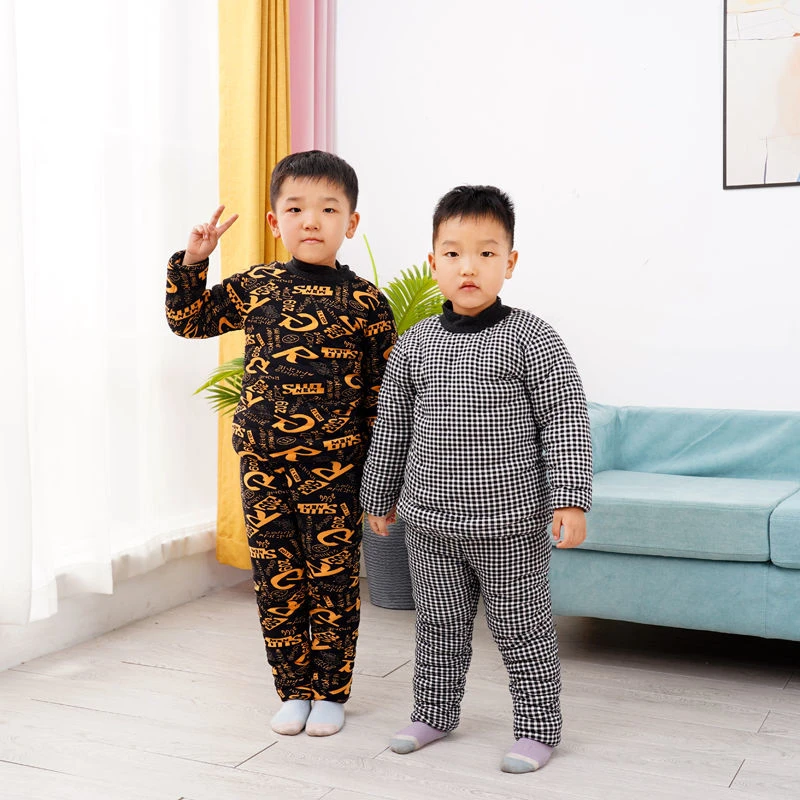 中学生手工棉花套装冬季加厚学生套校服棉袄棉裤男女宝宝棉花套装