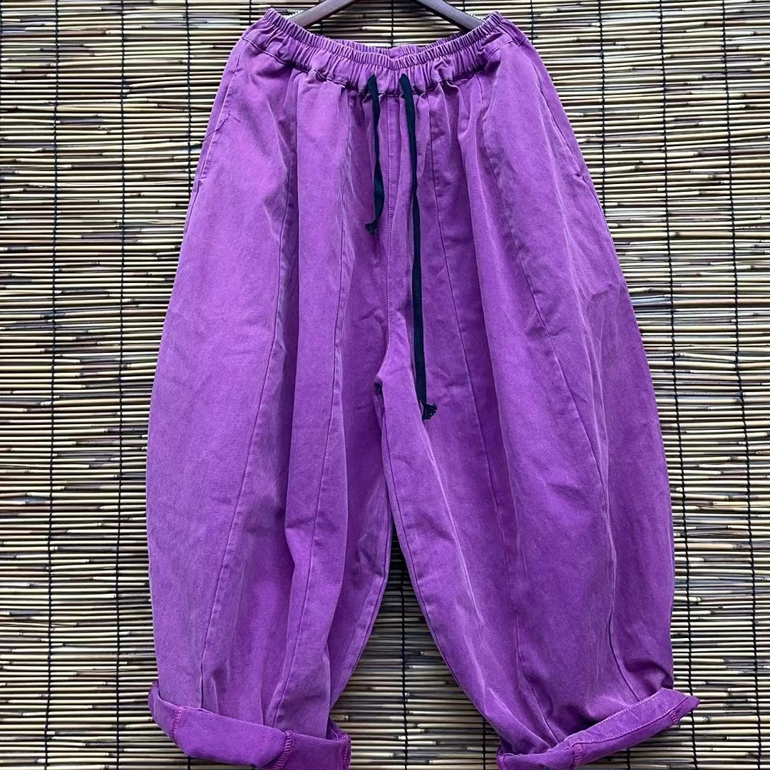 HY    1258净色炒色洗水布裤