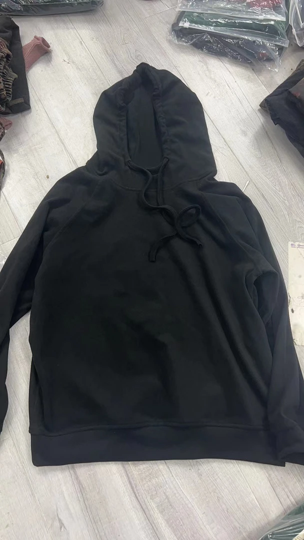 HY    双面绒连帽净色卫衣