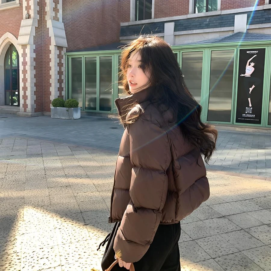 【90绒】新国标肯豆风白鸭绒羽绒服小个子时尚百搭欧美女短款保暖