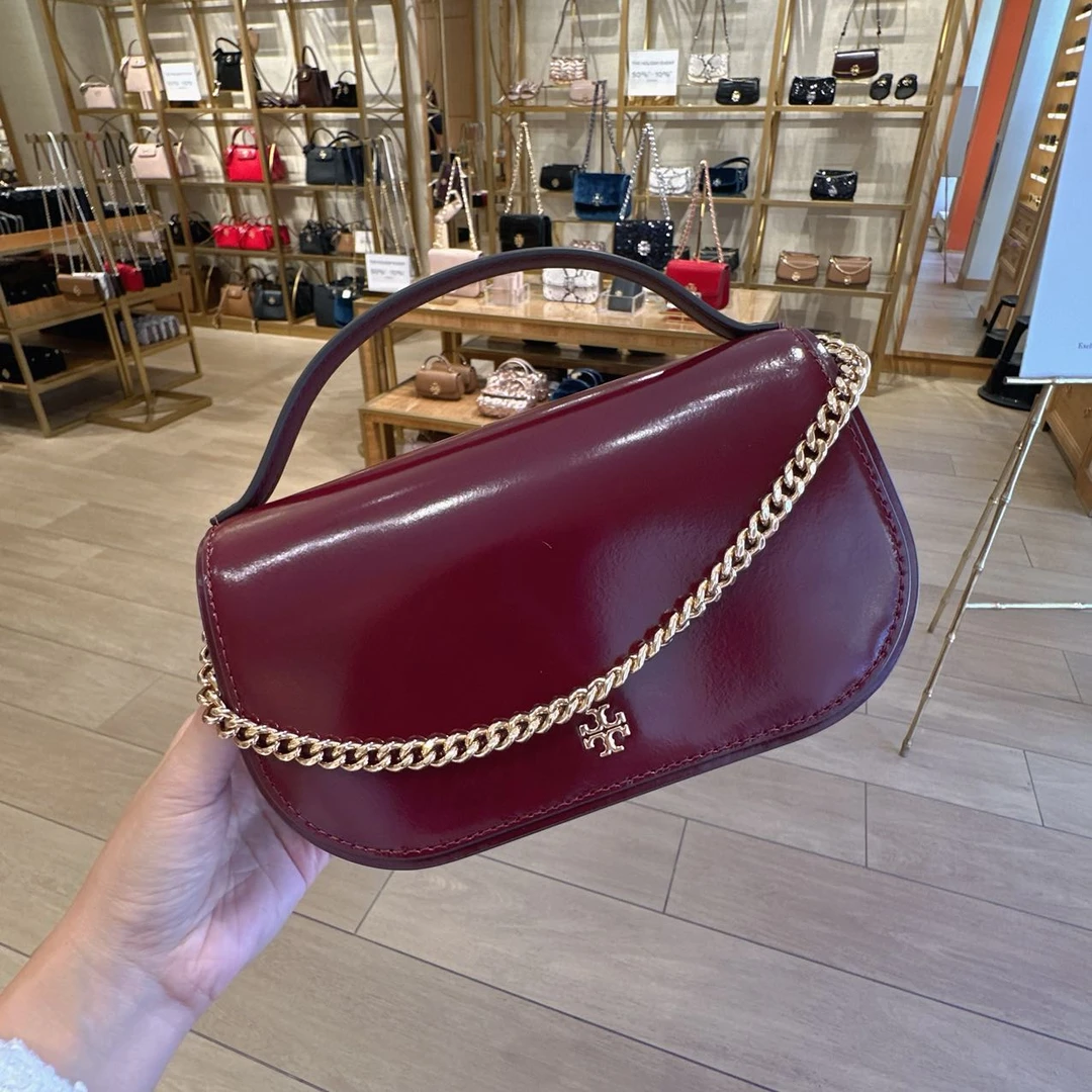全新未使用 TORY BURCH/汤丽柏琦 新款EMERSON百搭马鞍包