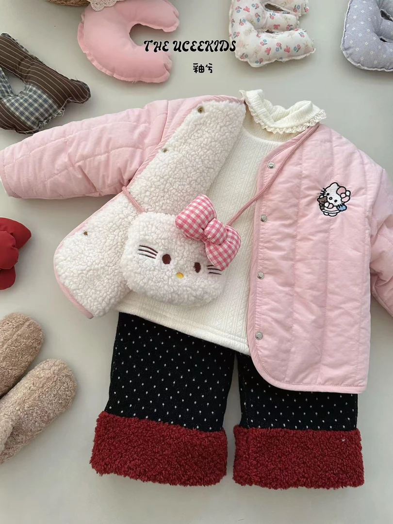 【釉兮】冬款加绒夹棉棉服双面穿kt外套