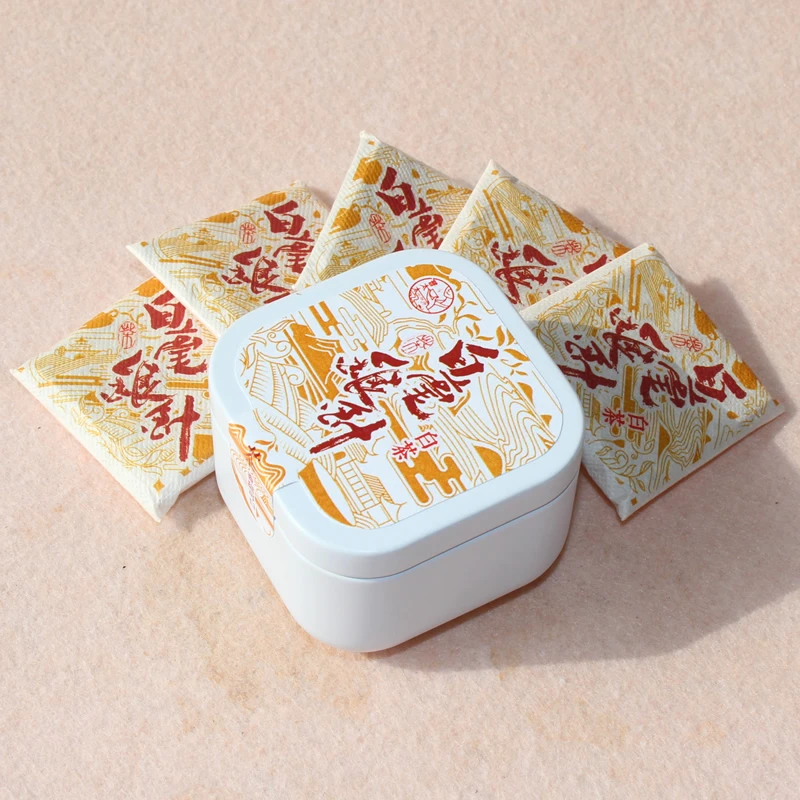 白毫银针云南高山乔木老树白茶小方片饼干茶独立小包装花果香罐装