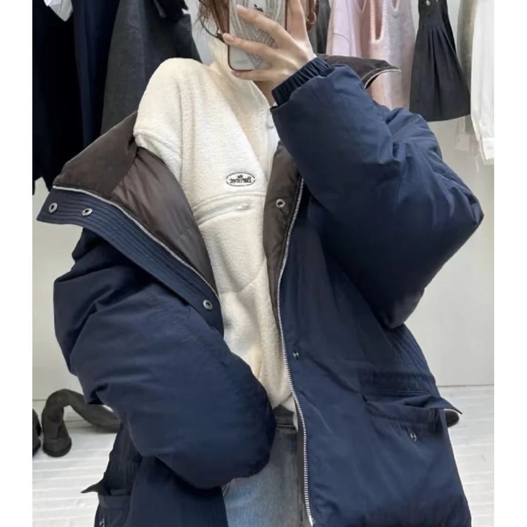 【八咖领羽绒服】S专韩系R楠保暖立领羽绒服情侣款百搭羽绒LZ-156