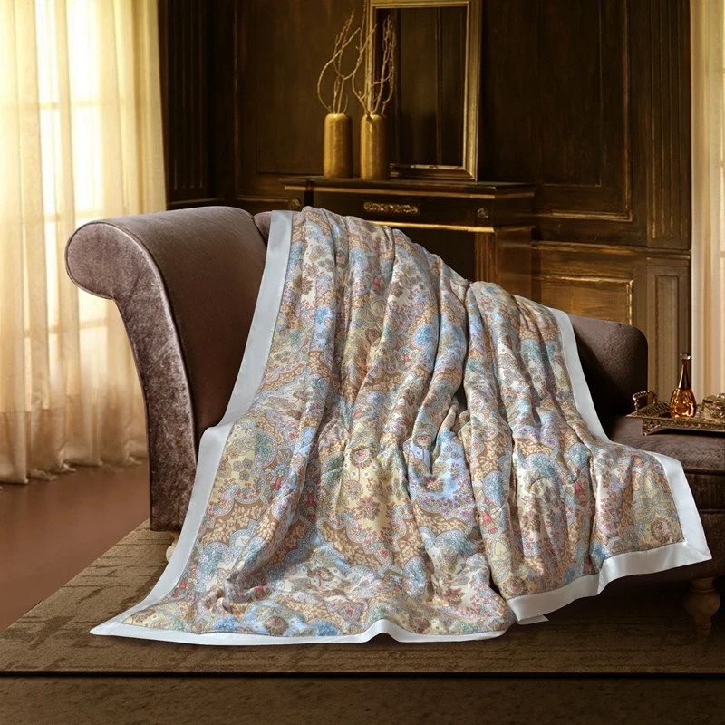 双面天丝夏凉被镂空空调被子凉感轻奢薄被夏被可机洗莱赛尔四季