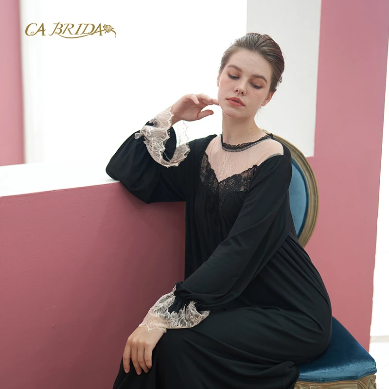 CA BRIAD【午夜巴黎】法式家居服 轻奢睡裙 复古宫廷风L903