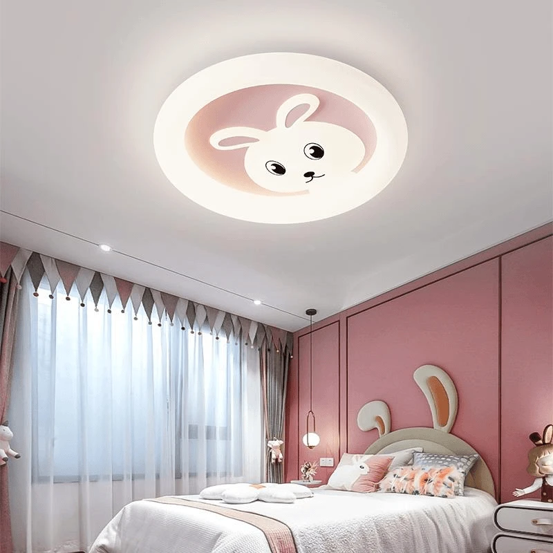 儿童房卧室灯LED吸顶灯女孩卡通现代简约奶油风2023新款兔子XKL