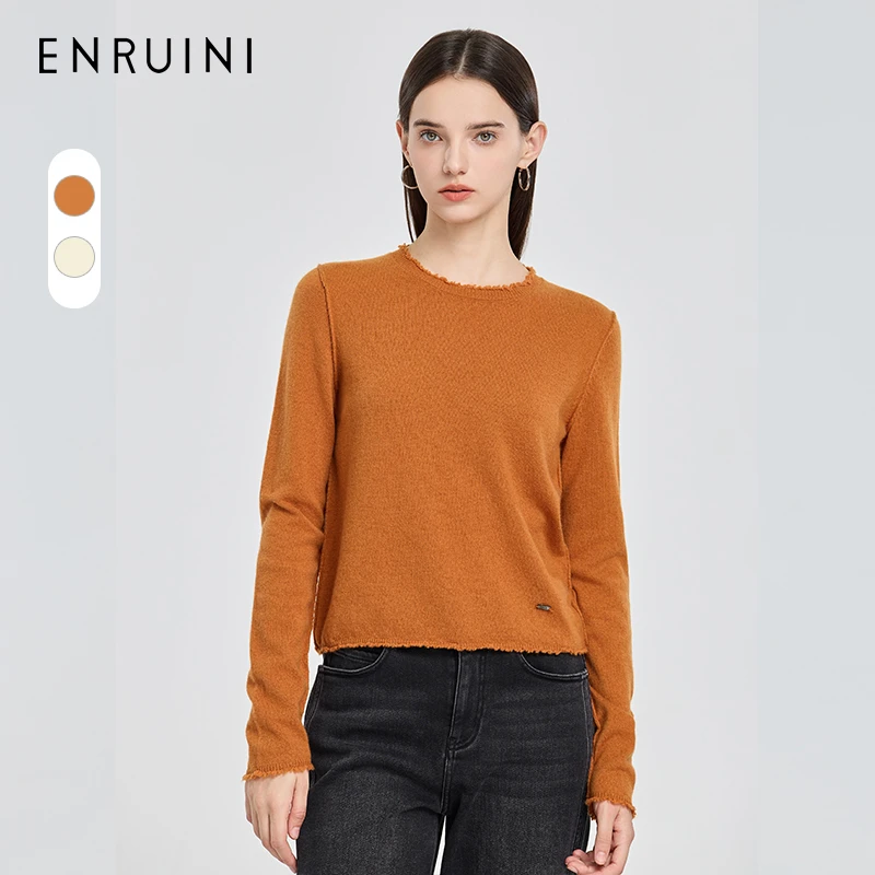 恩瑞妮针织毛衣长袖时尚休闲百搭半高领简约打底ERDMOB692