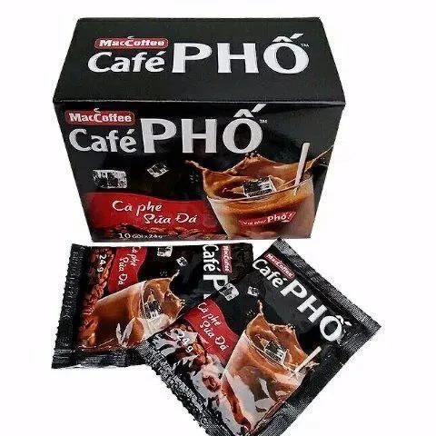 越南进口咖啡速溶咖啡冲饮 pho ca phe sua da 盒装 10袋240g