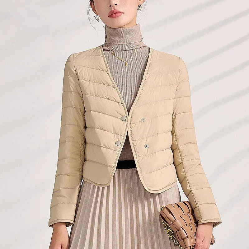 轻薄羽绒服内胆大衣内搭女显瘦90白鹅绒打底贴身保暖马甲23342-2