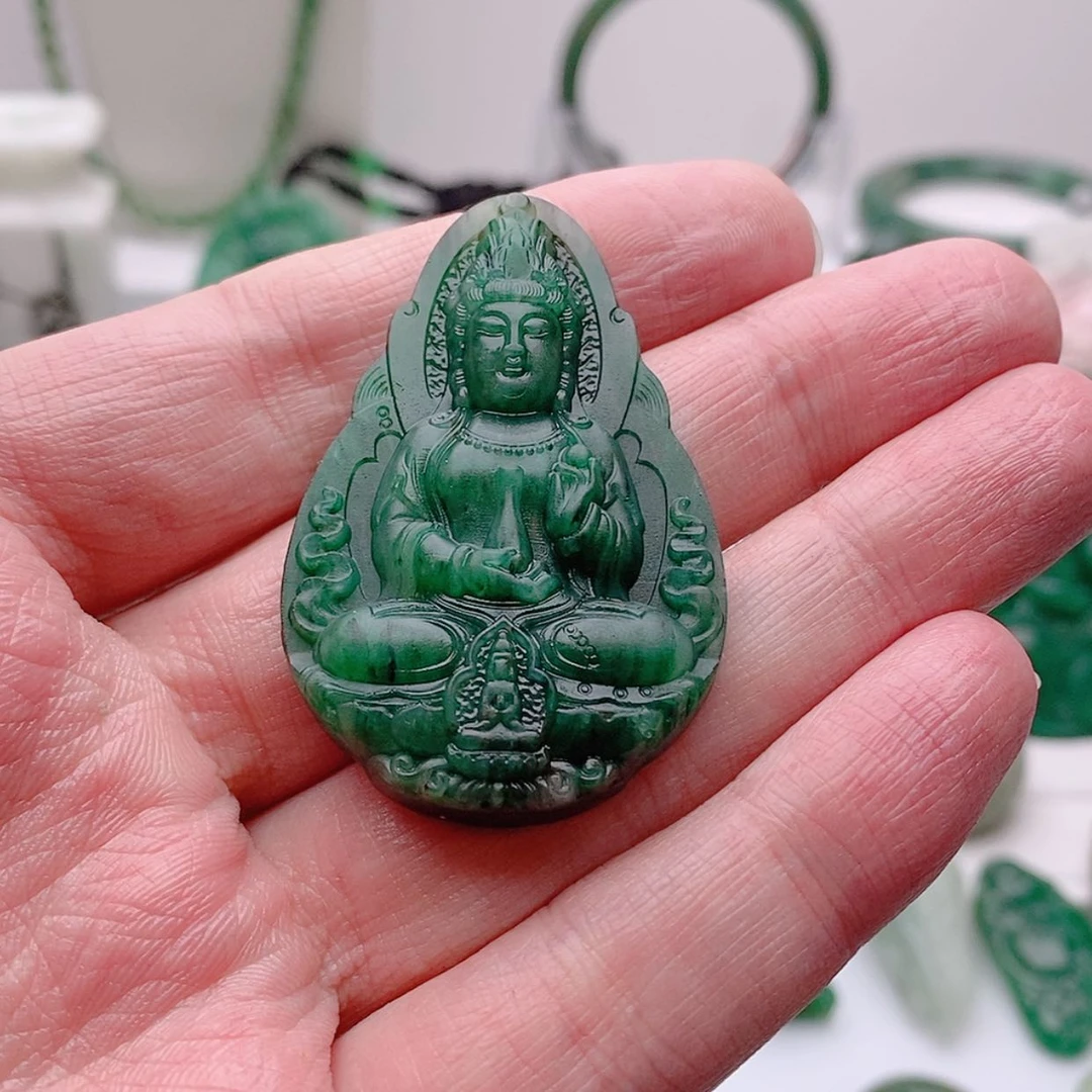 【闪购商品】独山玉吊坠未镶嵌勇**心