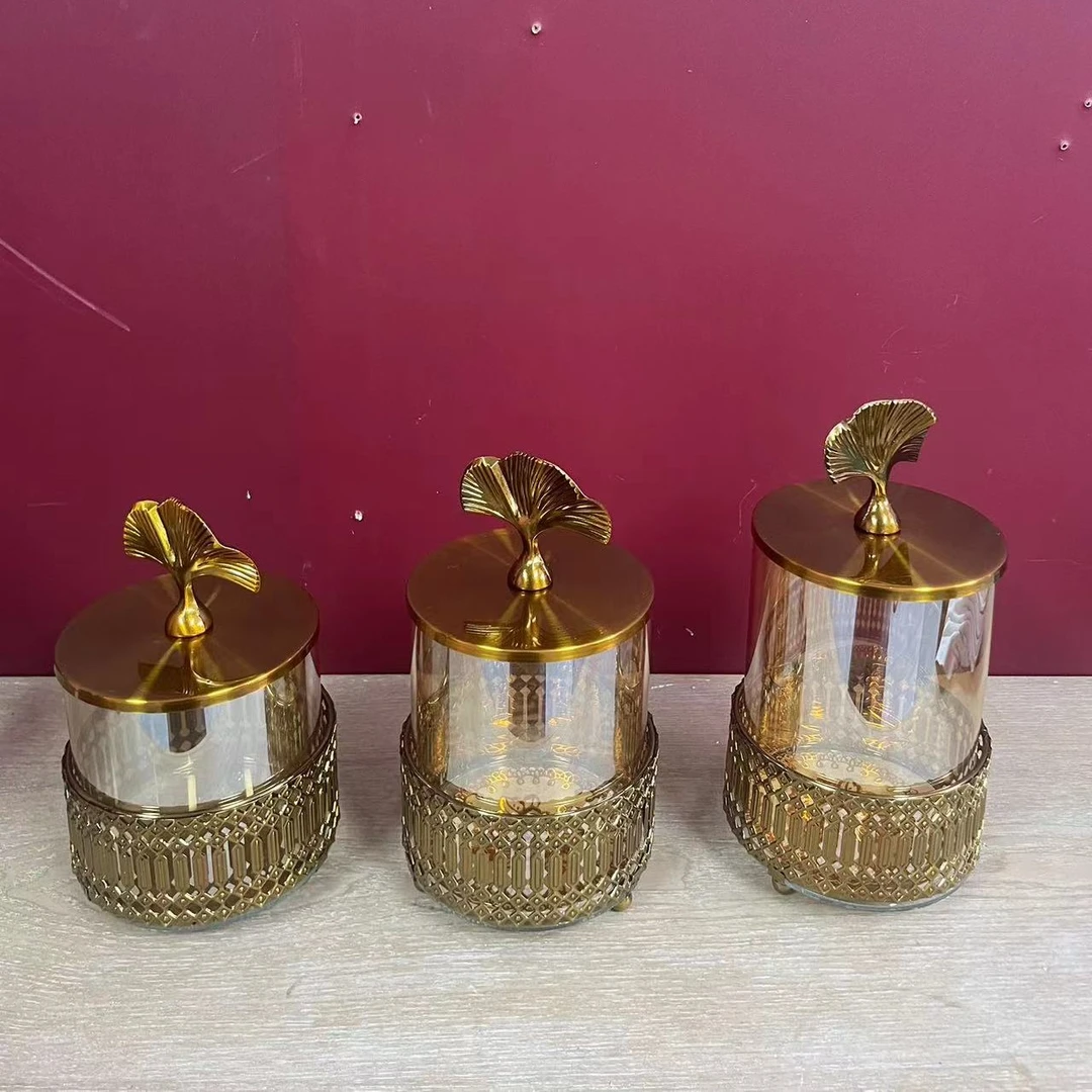 （新疆包邮）乃菲丝专属 干果套装 琥珀色玻璃摆件 客厅柜子摆件