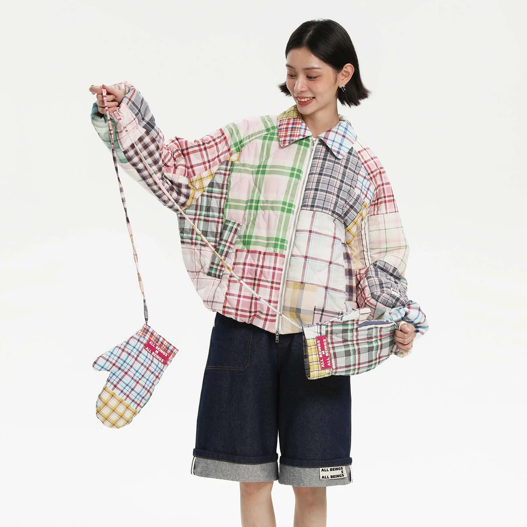 河岸家买手店设计师ALLBEINGS百家布新雪丽绗缝空气感棉服24冬