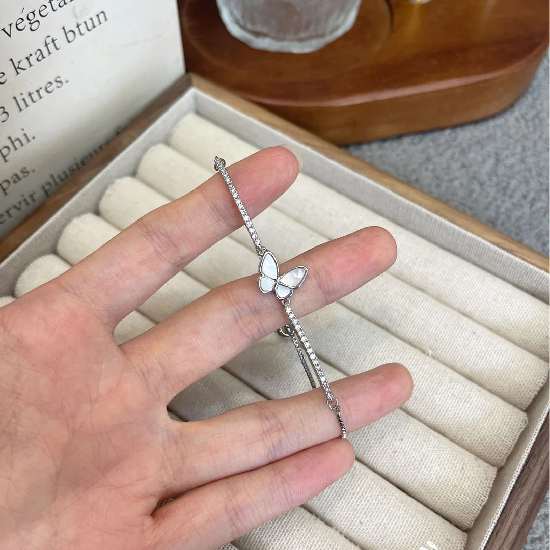 铜合金合成锆石手链 蝴蝶高考毕业季轻奢时尚小众简约13cmNA62705